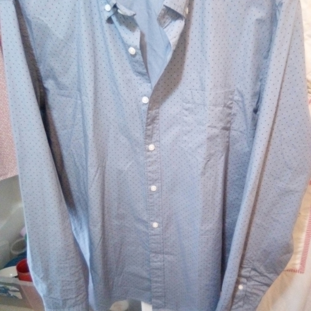 J. Crew Factory Blue Dot Casual Shirt